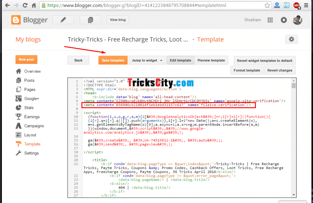 save-fileice-meta-tag-in-blogger-template