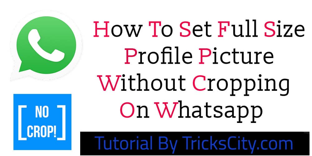 Set WhatsApp Profile Picture Without Cropping (Full Size DP)
