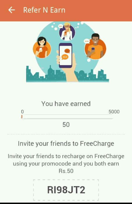 freecharge refer and earn