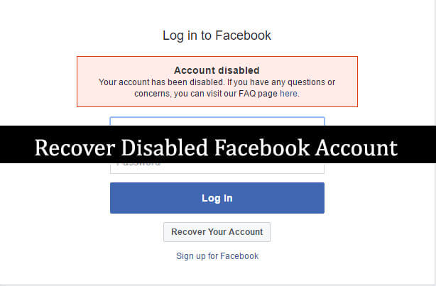 How To Recover Disabled Facebook Account (Regain Access)