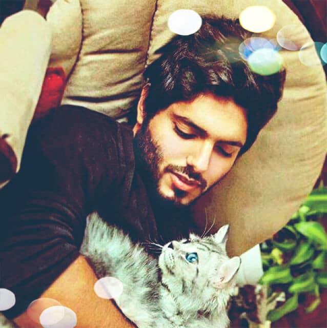 Handsome-Boy-with-Cat-Whatsapp-DP